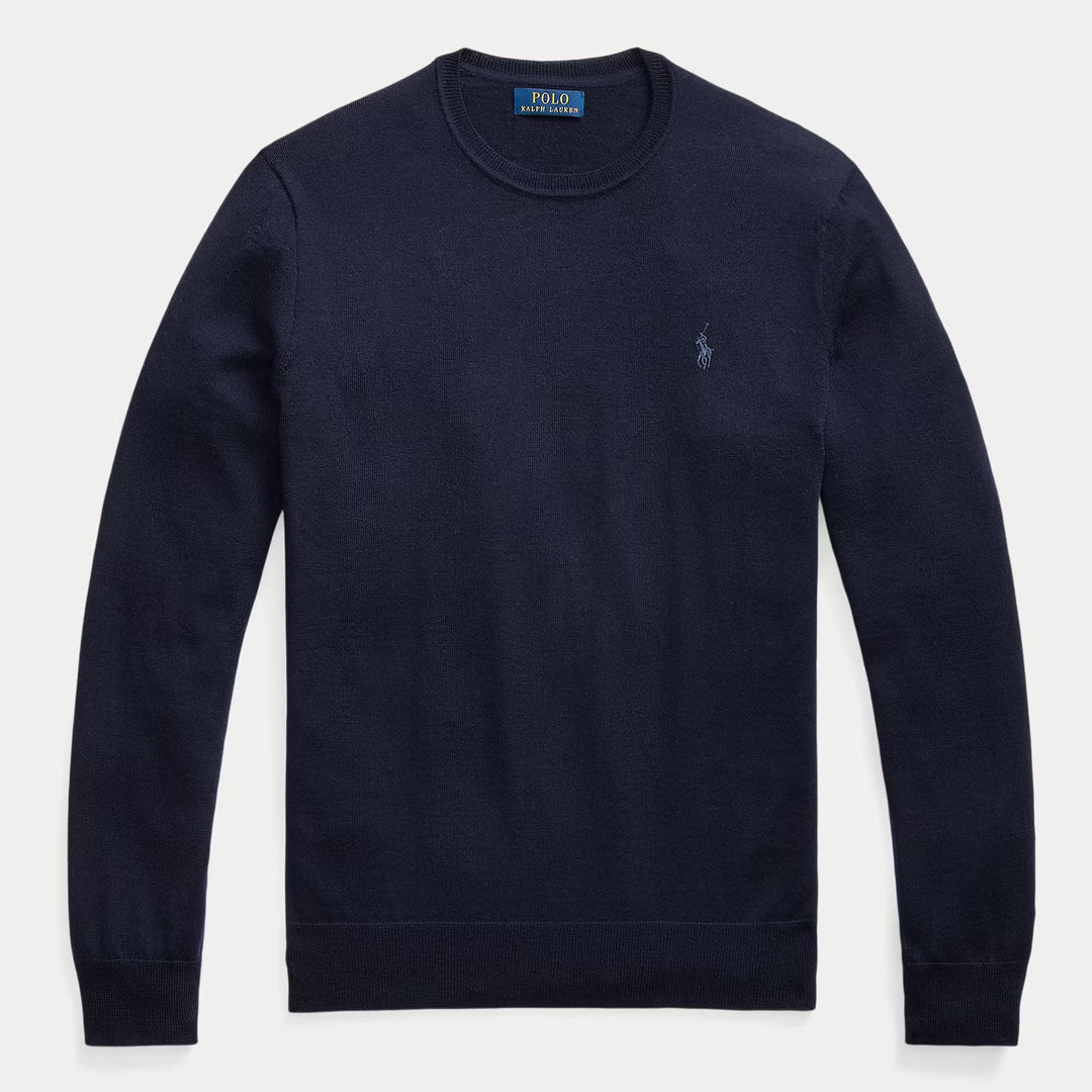 Slim Fit Washable Wool Crewne Hunter Navy