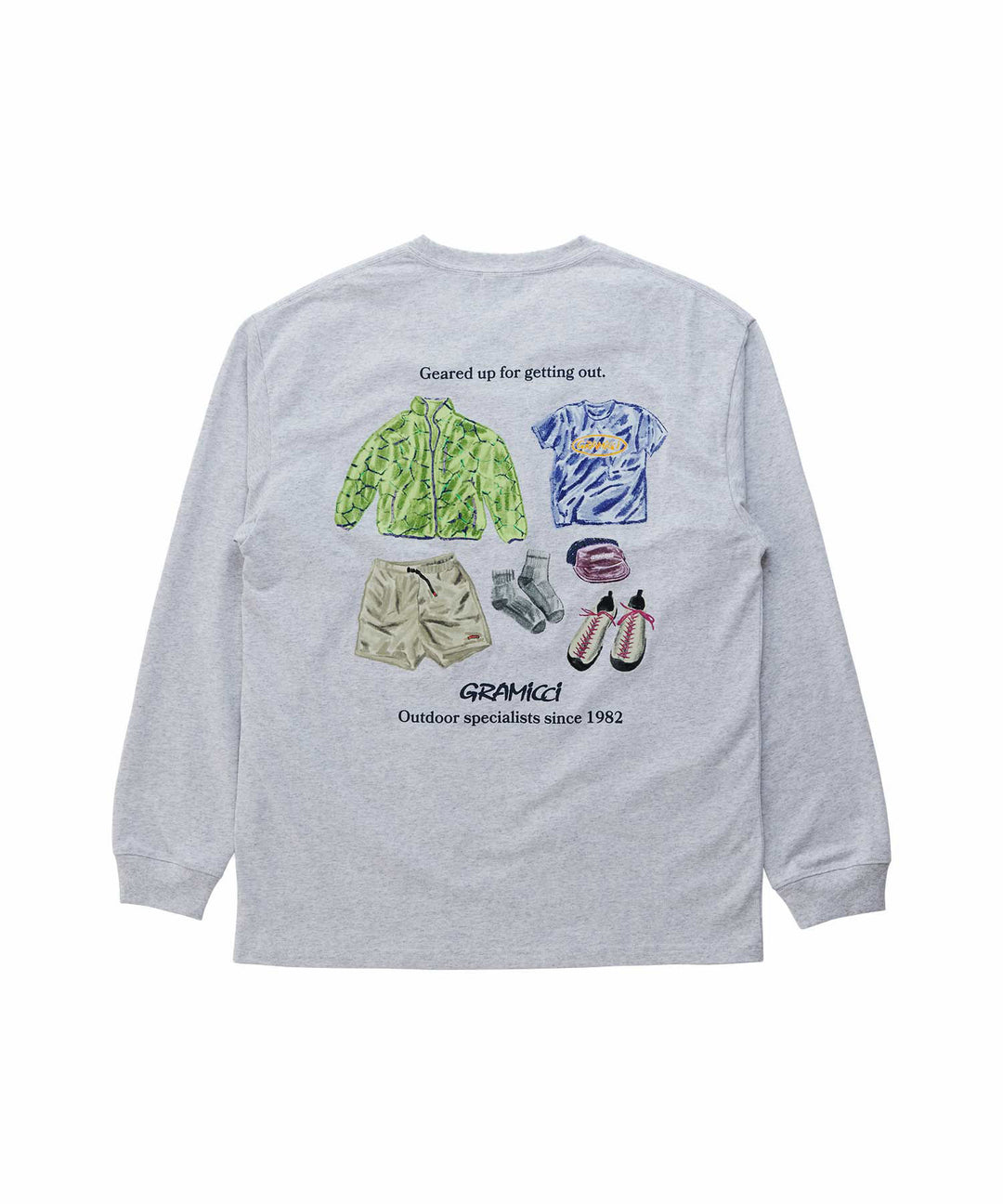 Geared Up L/S Tee Grey Heather