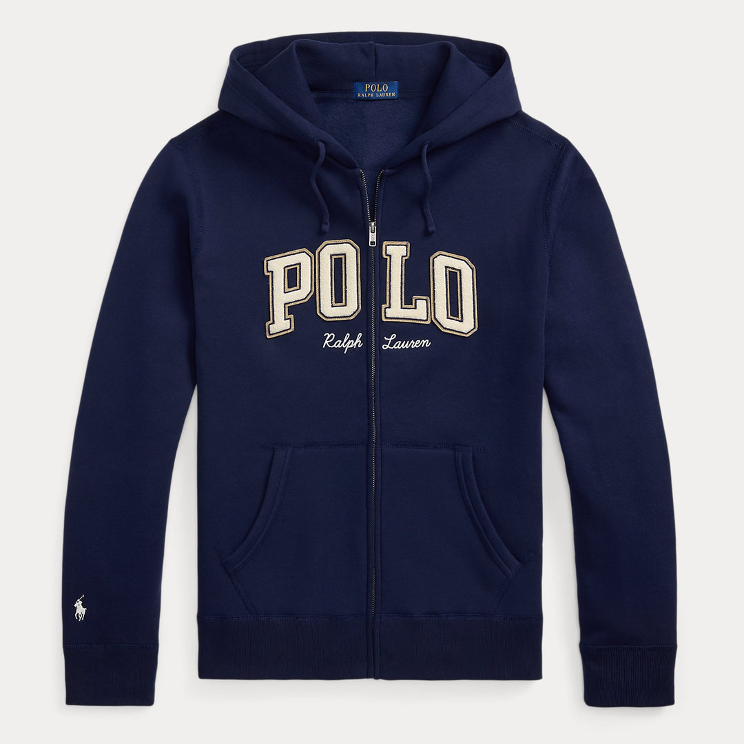 Logo Fleece Full-zip Hoodie Cruise Navy