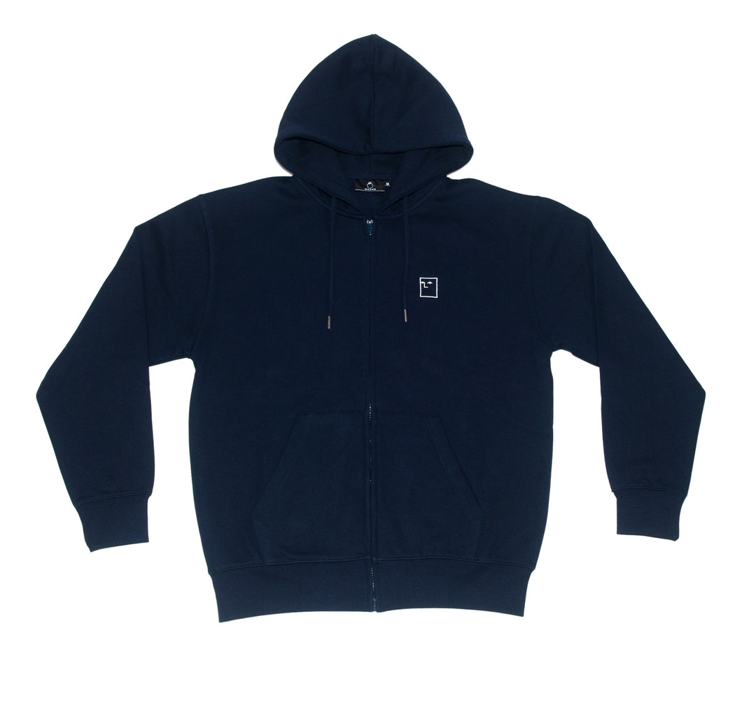 Zip Hooded Sweater Blockhead Full Navy