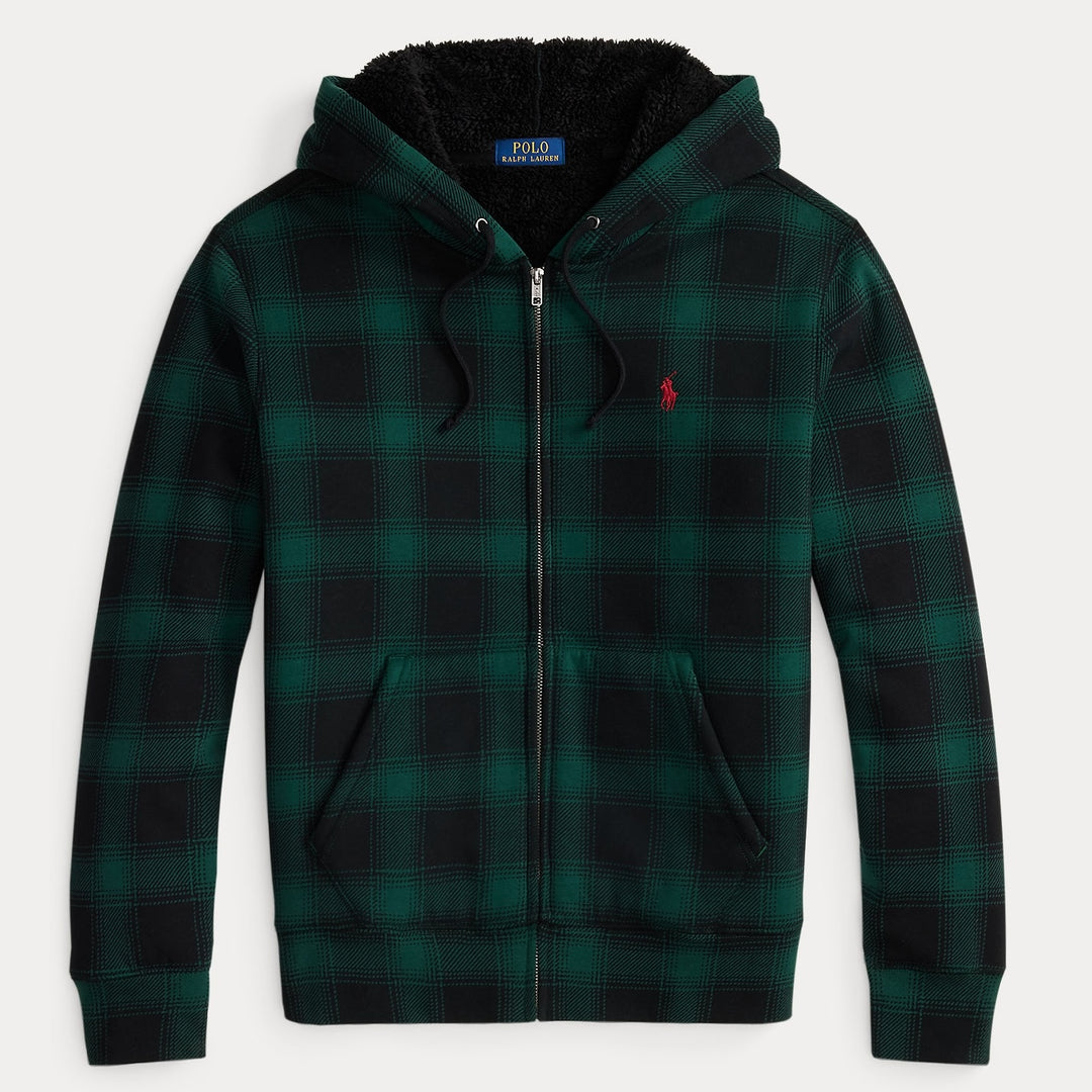 Plaid Fleece Lodge Shdw Plaid- Moss Agate