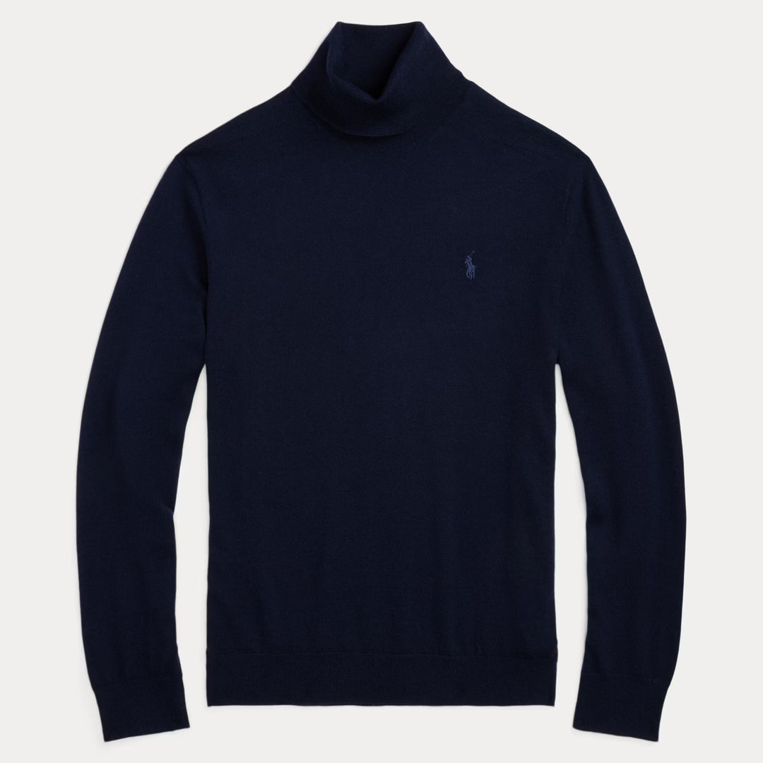 Washable Wool Rollneck Jumper Hunter Navy