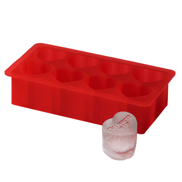 Heart Ice Cube Tray Scarlet
