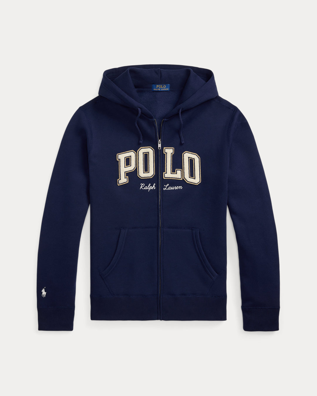Logo Fleece Full-zip Hoodie Cruise Navy