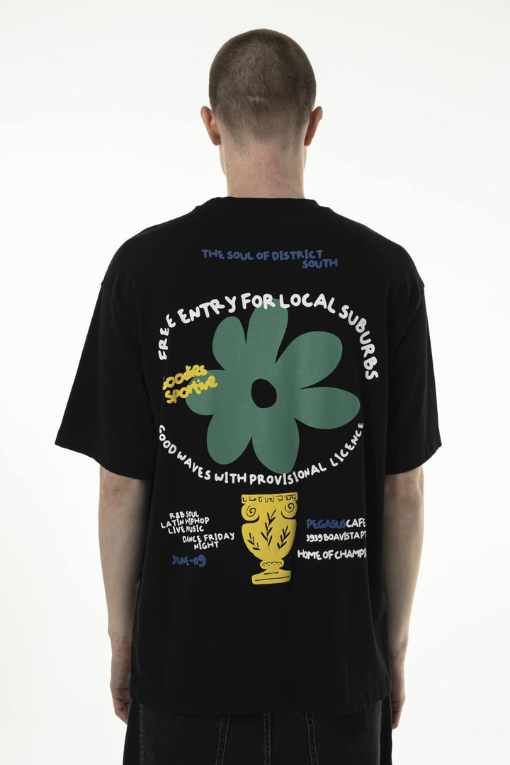 Local Suburbs Tee Black