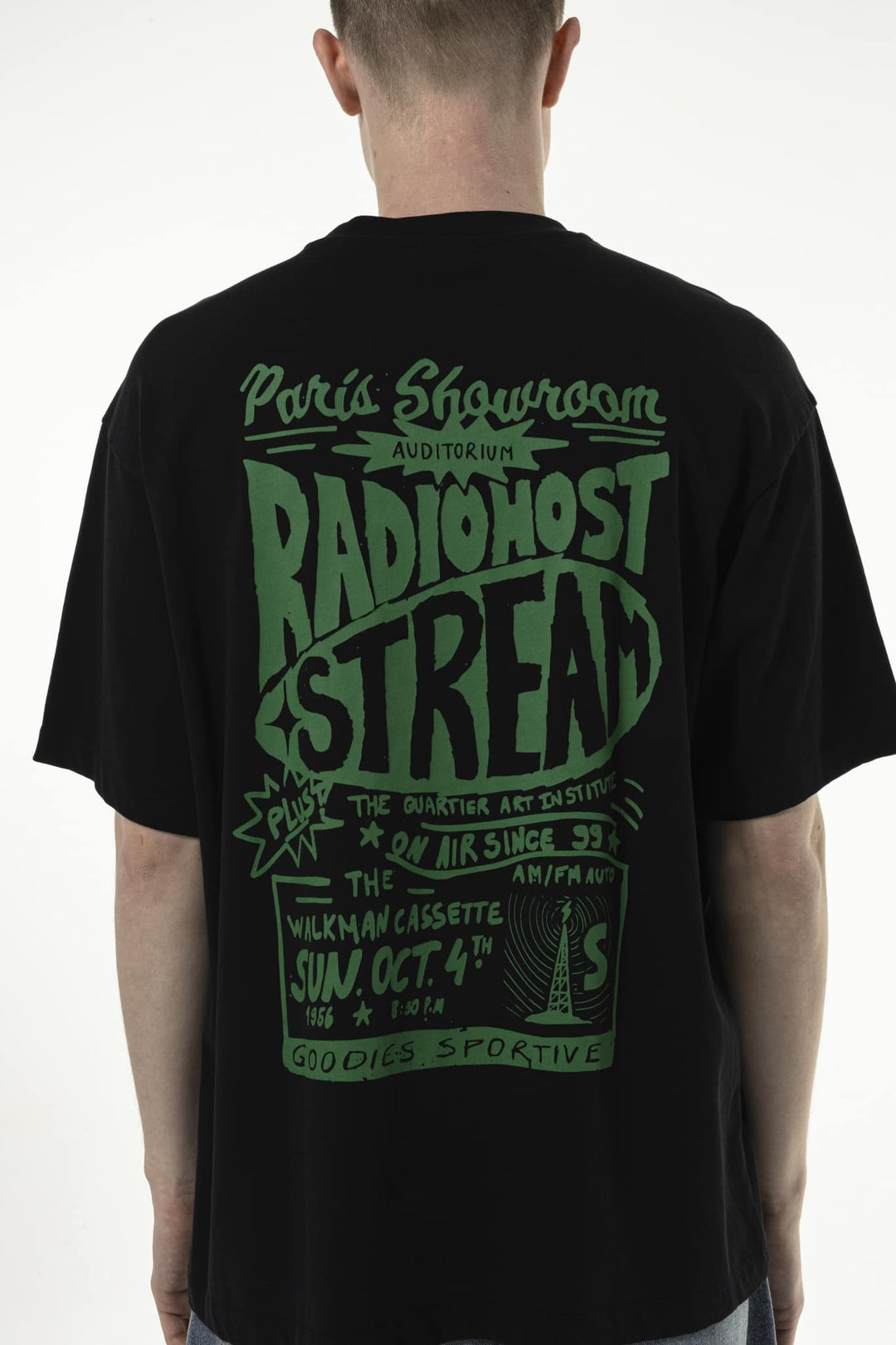 Radiohost Black Tee Black