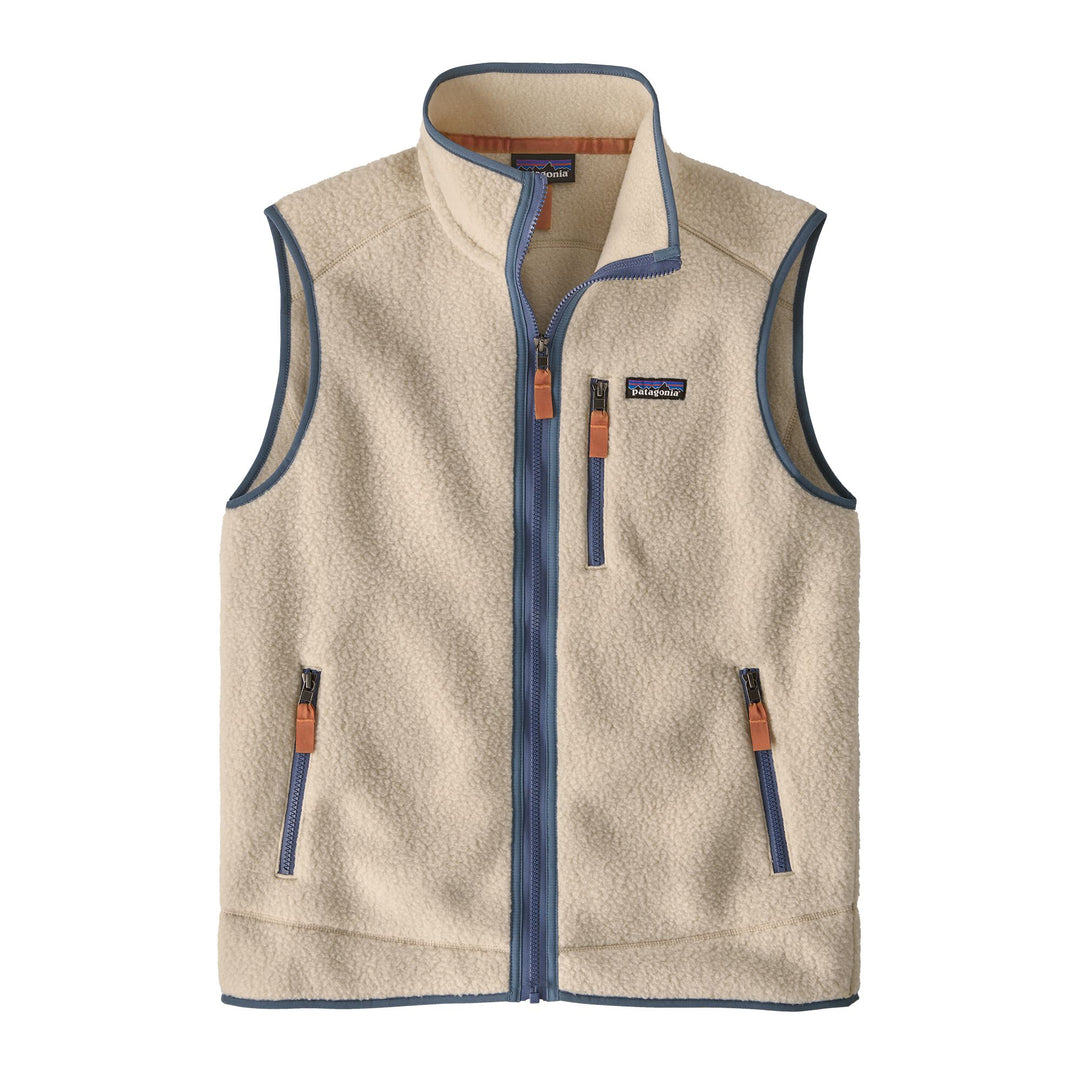 M's Retro Pile Vest Dark Natural W/Utility Blue