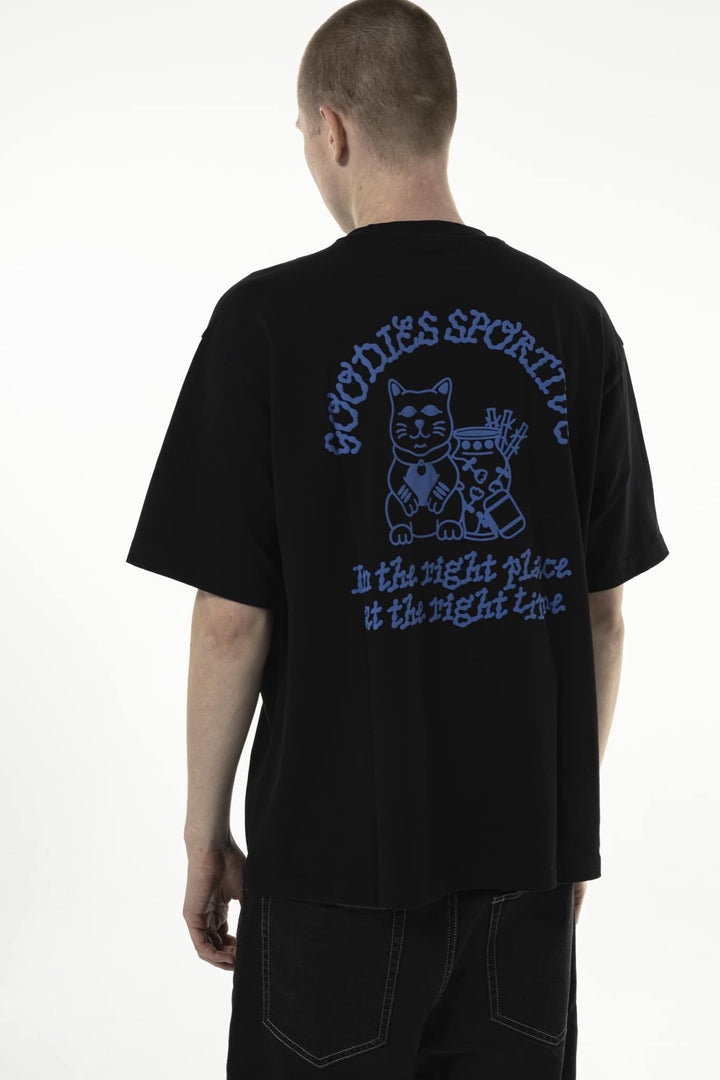 Cats Black Tee Black