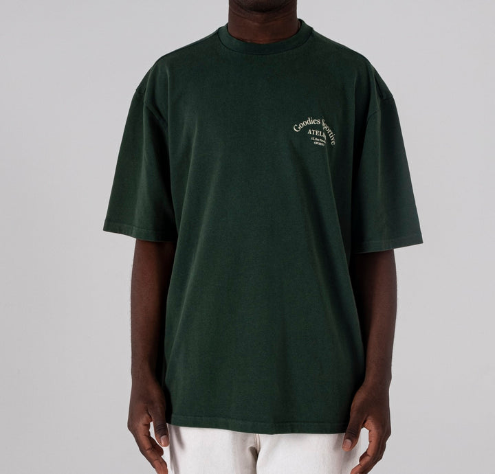 Premium Green Tee Stone Wash Green