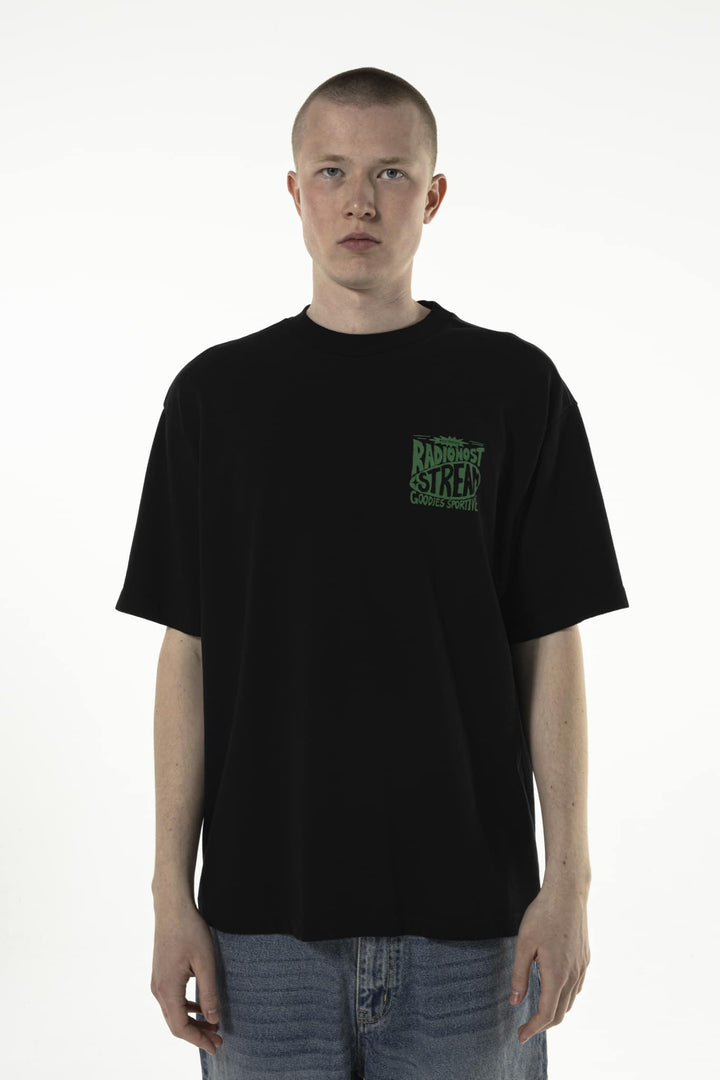 Radiohost Black Tee Black