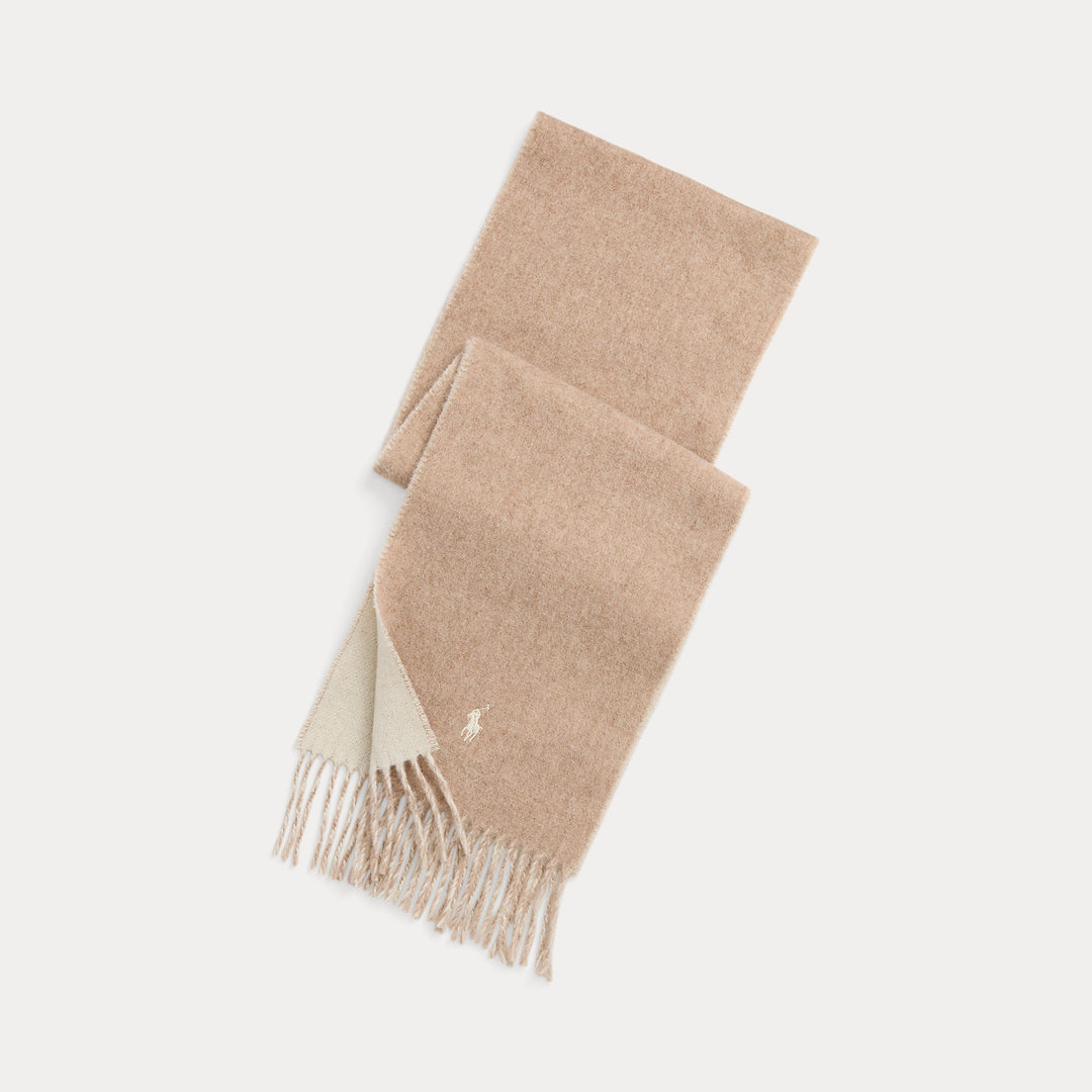 Reversible Wool-blend Taupe/Winter Cream