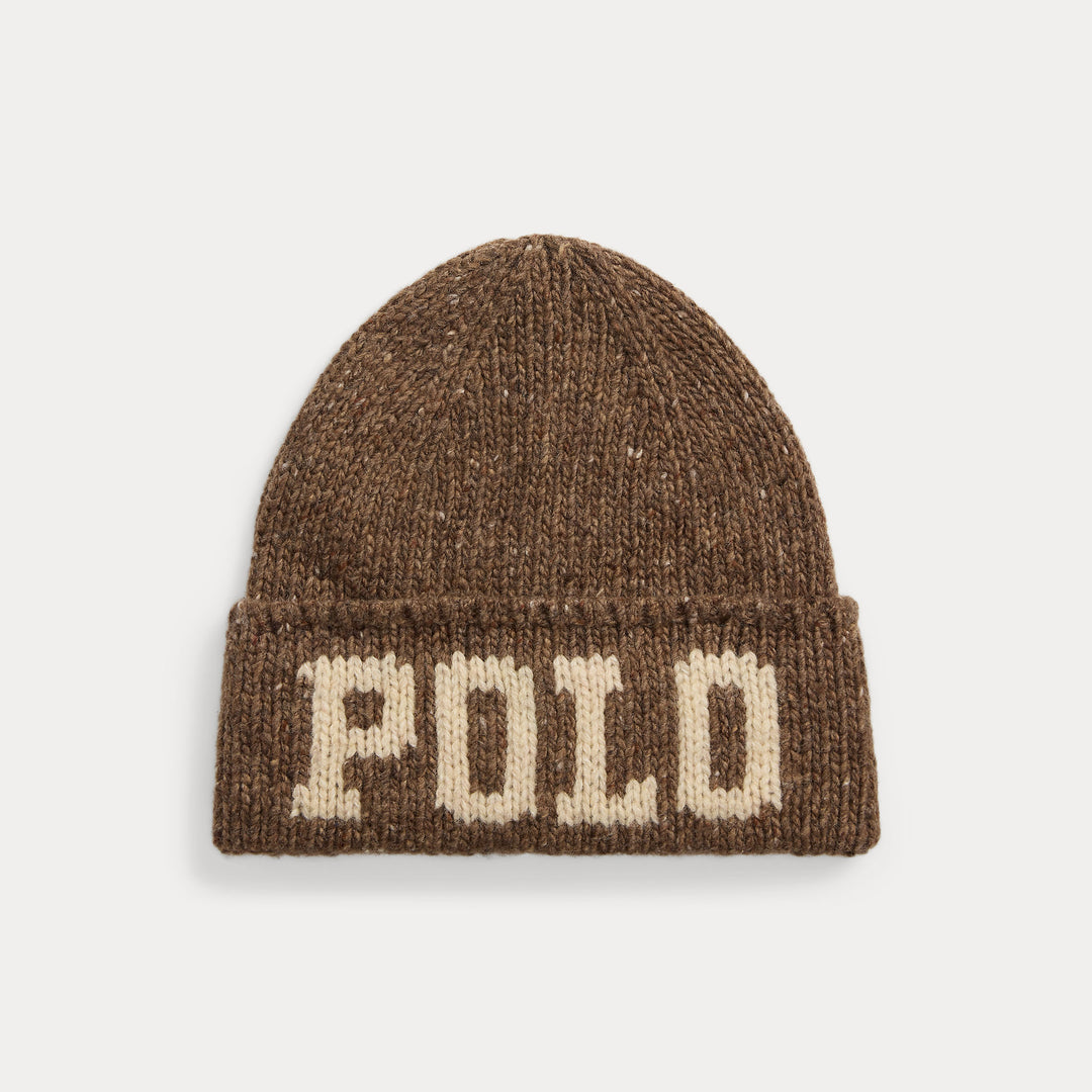 Intarsia-knit Merino-wool-blen Dark Brown