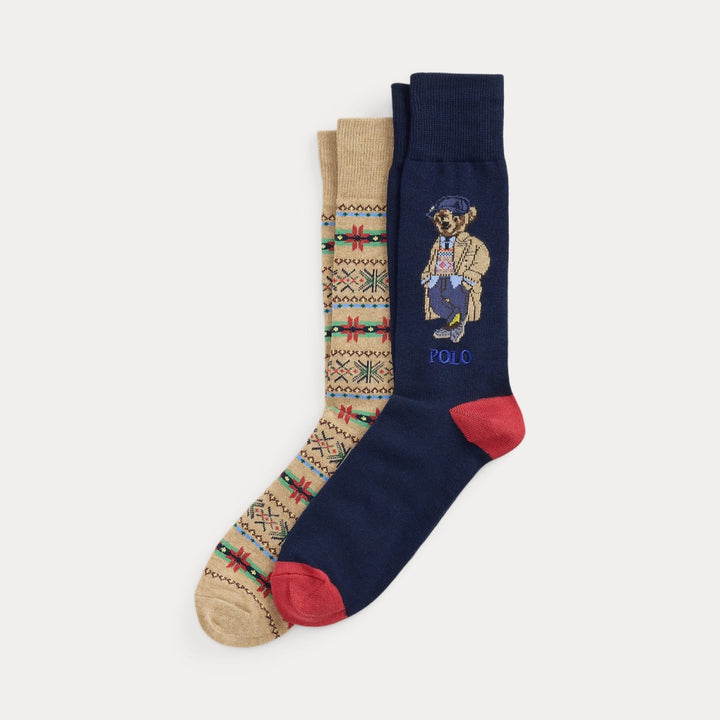 2p Ctn Bear Crw 2pk Navy Camel - The Road 1380