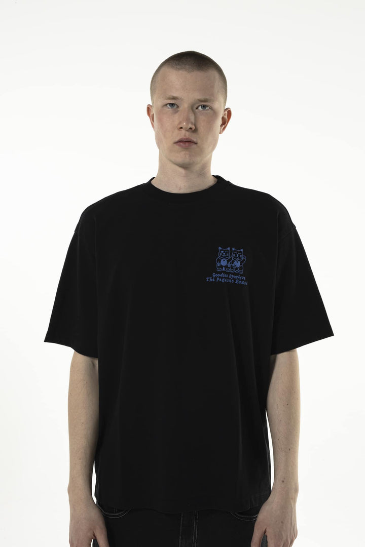 Cats Black Tee Black