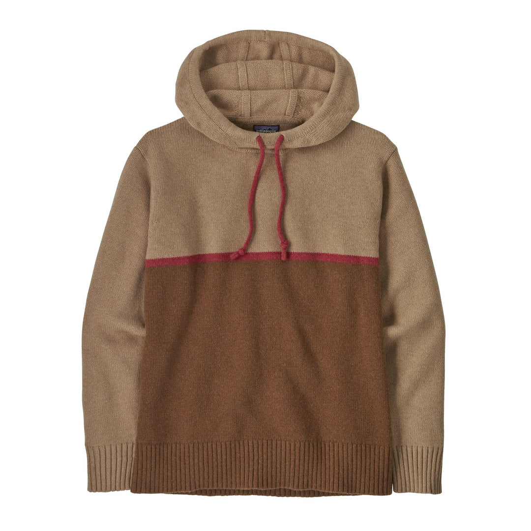 M's Recycled Wool-blend Sweater Hoody Nest Brown - The Road 1380