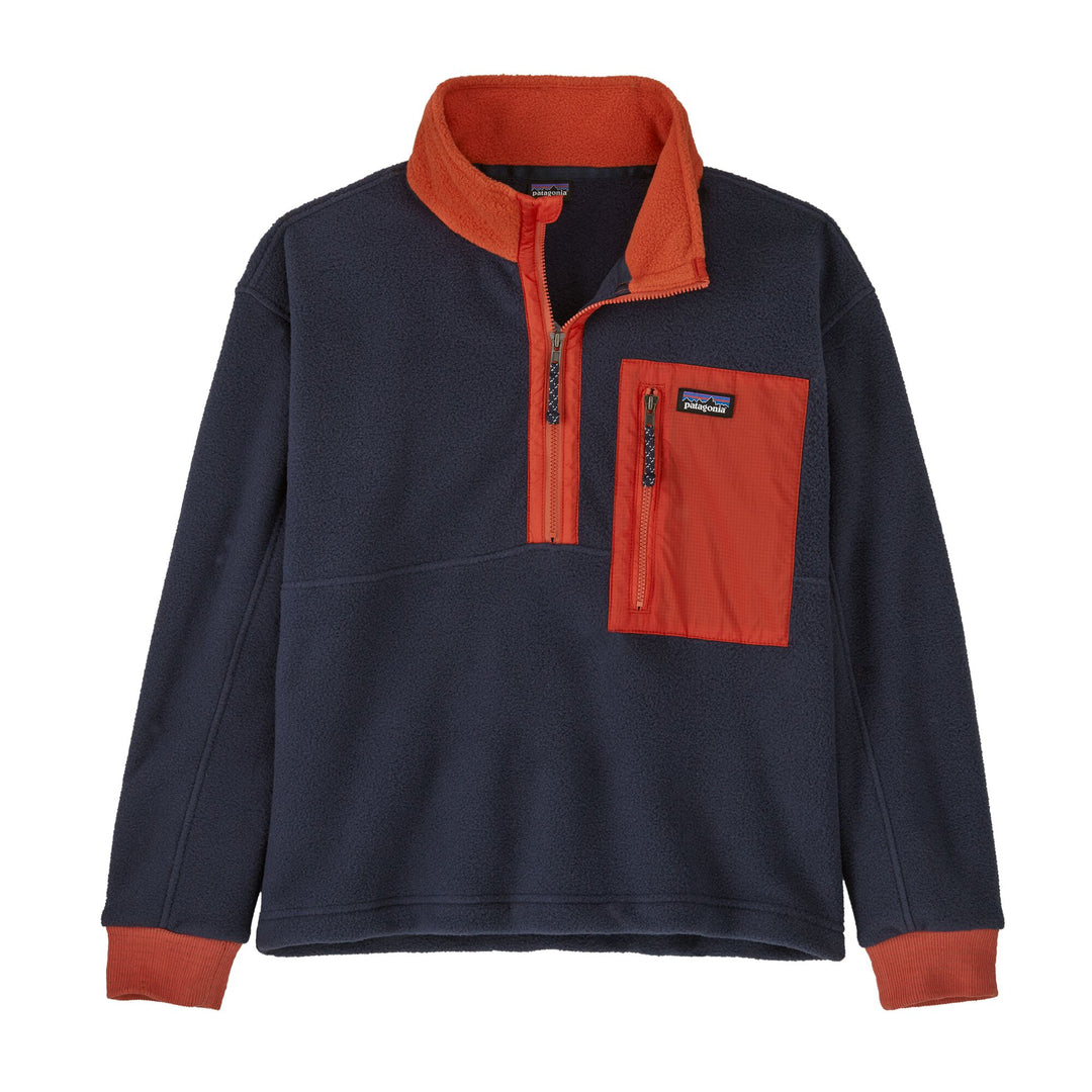 K's Microdini 1/2 Zip P/O New Navy W/Pimento Red