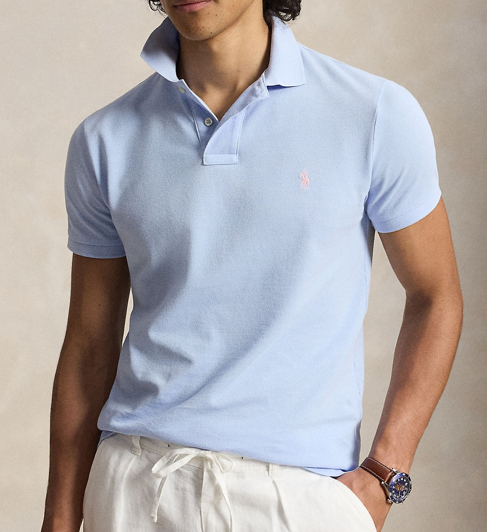 Classic Fit Polo Shirt Ss Light Blue - The Road 1380