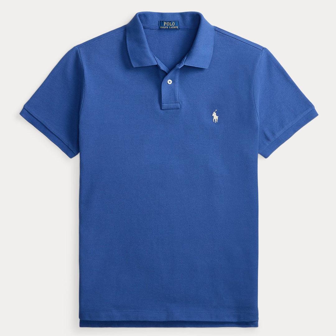 The Iconic Mesh Polo Dusty Azure/Cream Pp - The Road 1380