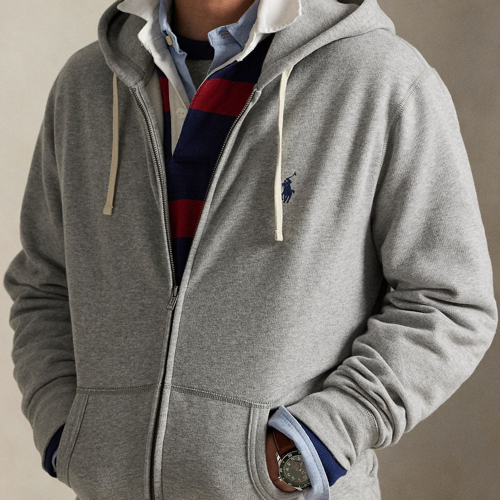The Rl Fleece Hoodie Andover Heather - The Road 1380