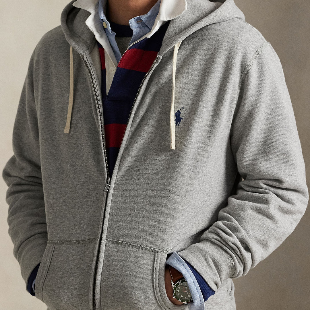 The Rl Fleece Hoodie Andover Heather - The Road 1380
