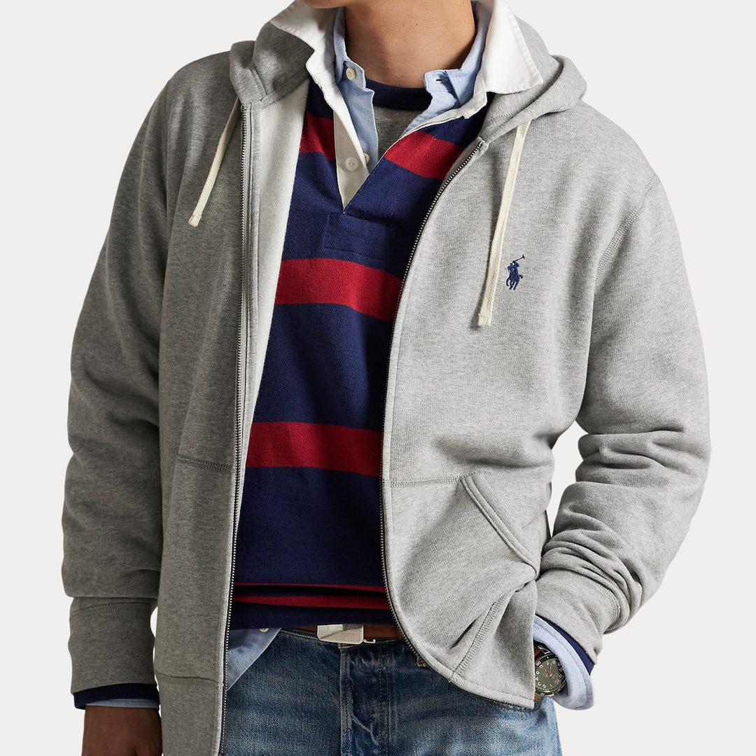 The Rl Fleece Hoodie Andover Heather - The Road 1380