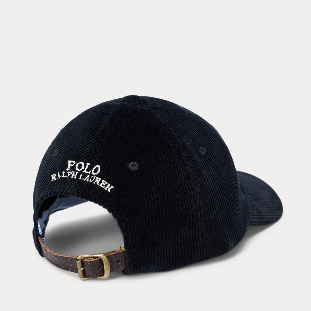 Corduroy Ball Cap Polo Black