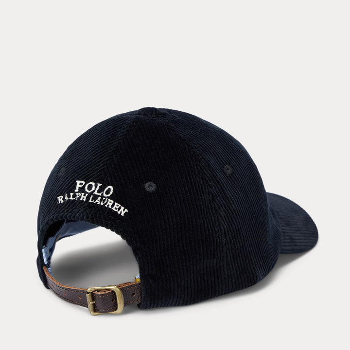 Corduroy Ball Cap Polo Black