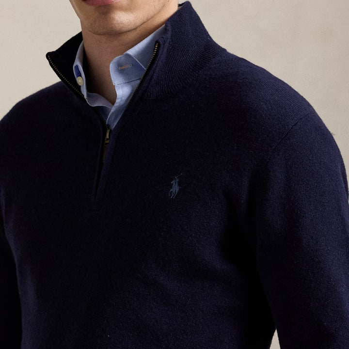 Wool Quarter-zip Jumper Sleeveless Vest