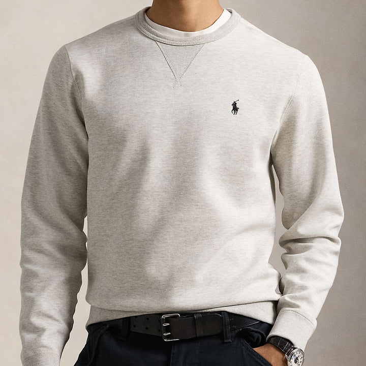 Double-knit Sweatshirt Lt Sport Heather/Polo Black Pp - The Road 1380