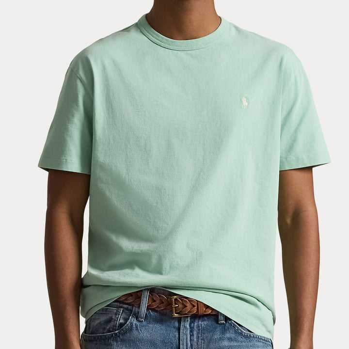 Classic Fit Jersey Crewneck T-shi Celadon - The Road 1380