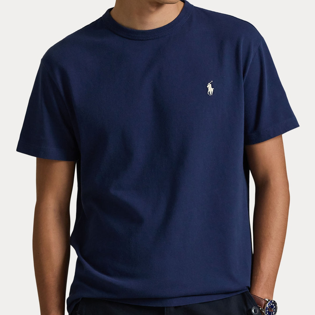 Classic Fit Jersey Crewneck T Cruise Navy - The Road 1380
