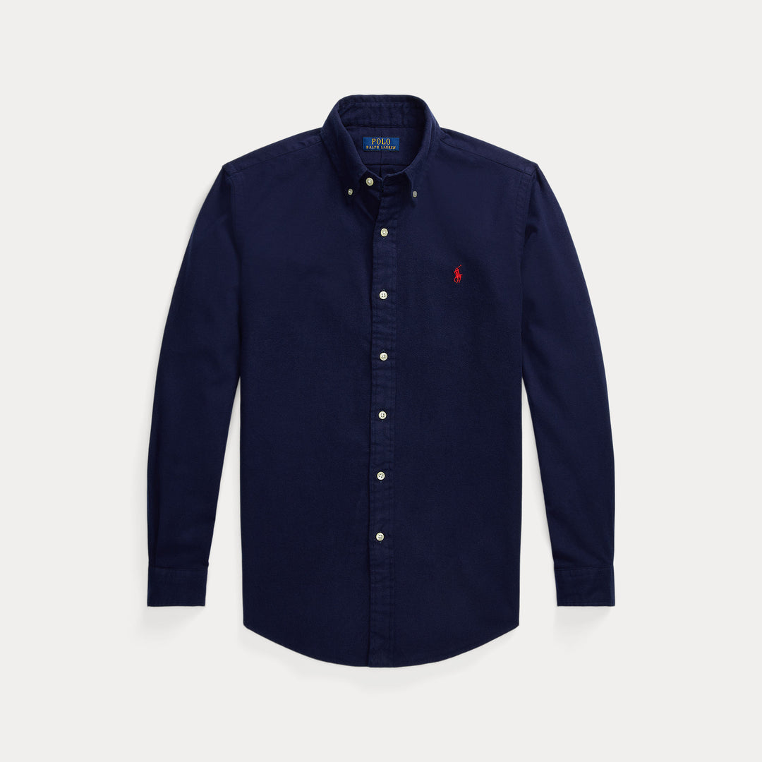 Custom Fit Brushed Flannel S Newport Navy - The Road 1380