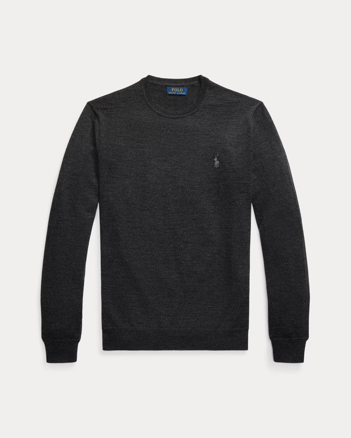 Slim Fit Washable Wool Crewneck Jumper Long Sleeve Pullover