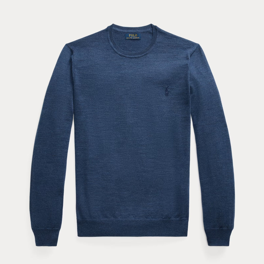 Slim Fit Washable Wool Crewneck Jumper Long Sleeve Pullover