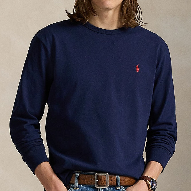 Classic Fit Long-sleeve T-shirt Newport Navy - The Road 1380