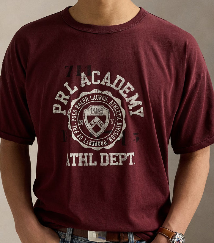 Classic Fit Logo Jersey T-shirt Harvard Wine