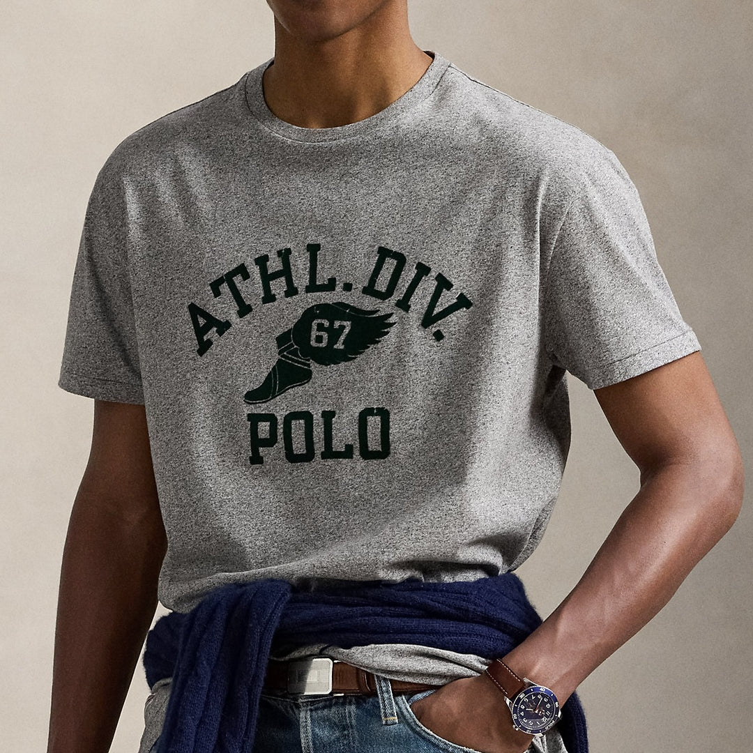 Classic Fit Logo Jersey T-shirt Dark Vintage Heather