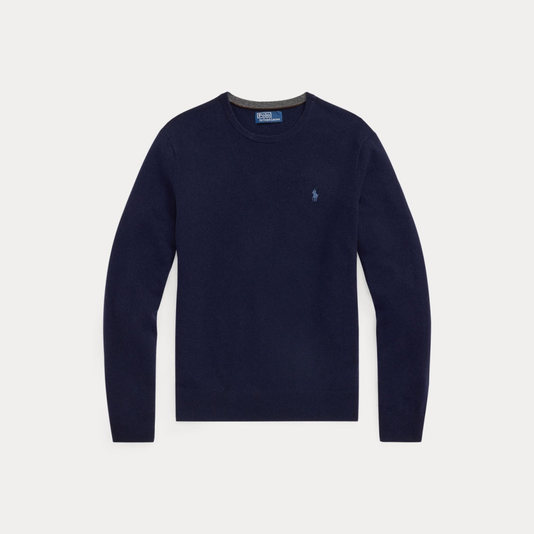 Wool Crewneck Sweater Hunter Navy - The Road 1380