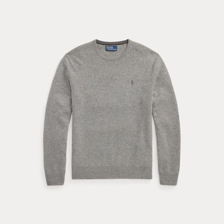Wool Crewneck Sweater Fawn Grey Heather - The Road 1380
