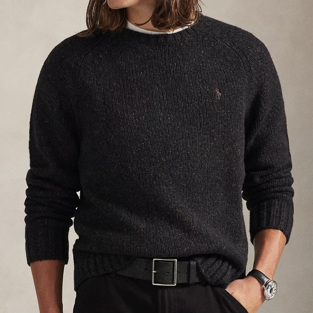 Marled Wool-blend Jumper Charcoal Marl