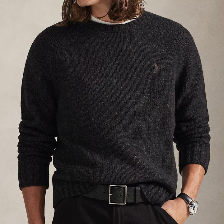 Marled Wool-blend Jumper Charcoal Marl