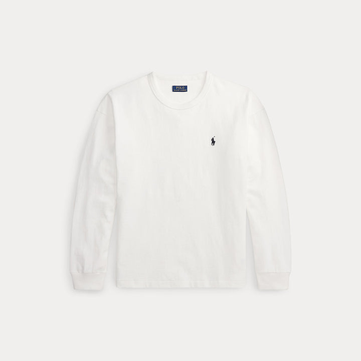 Relaxed Fit Jersey Long-sleev White/C9760