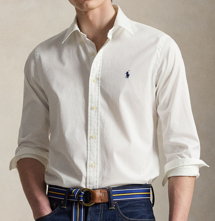 Custom Fit Featherweight Twill Shir White - The Road 1380