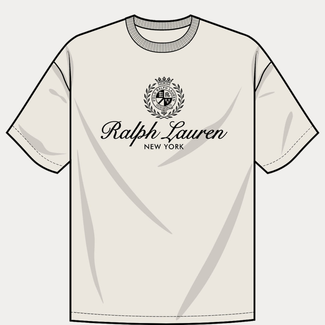 Relaxed Fit Crest-embroidere Trophy Cream - The Road 1380