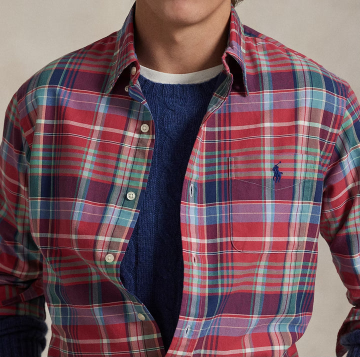 Custom Fit Plaid Ox Red Green Multi