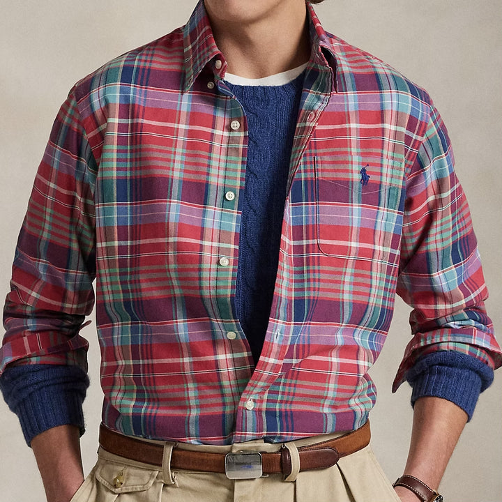 Custom Fit Plaid Ox Red Green Multi