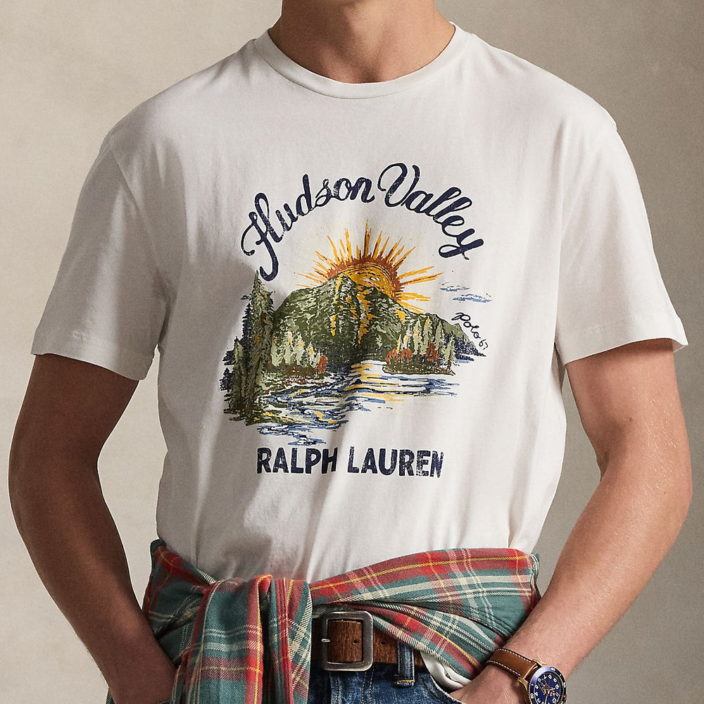 Classic Fit Jersey Graphic T-sh Old Royal - The Road 1380