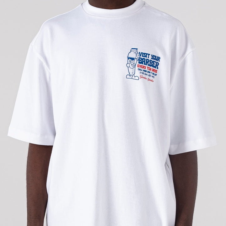 Barber Tee White