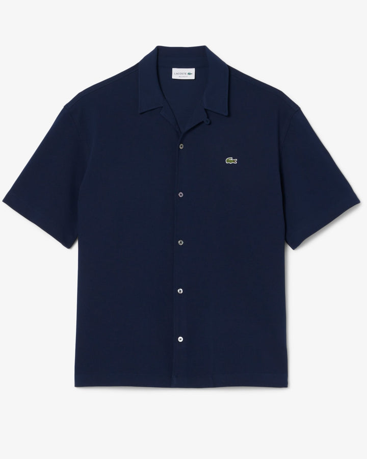 Relaxed Fit Short Sleeved Piqué Shirt 1hc1 (col:16 Navy Blue - The Road 1380