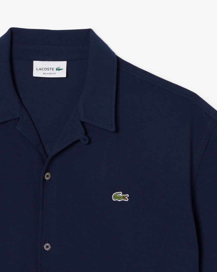 Relaxed Fit Short Sleeved Piqué Shirt 1hc1 (col:16 Navy Blue - The Road 1380